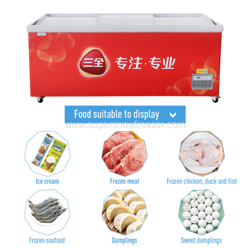 Frozen food display fridge freezer for sale